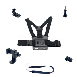 Docache Handy Brustgurt mit Kopfhalterung, Einstellbarer Action Kamera Cam Zubehör, Outdoor-Live-Handy-Brustgurt, Brustgurthalterung für Smartphones und Action-Kamera (Mit Anti-Wackel-Seil)