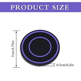 2 Pack Car Coasters for Cup Holder, 2.75 Inch Universal Auto Waterproof Coasters Silicon Insulation Cup Mats,No-Slip Anti Dust Insert Coaster for Woman Man, Suit for Vehicle Interior (2, Purple)