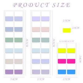 300 Pieces Index Stickers, Writeable Tabs, Marker Sticky Notes, Sticky Marker Strips for Marking Pages, Reading, Learning