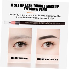 FRCOLOR Waterproof Eyebrow Pencils 10pcs Set for Women Beautiful Cosmetics Eyebrow Makeup Pens