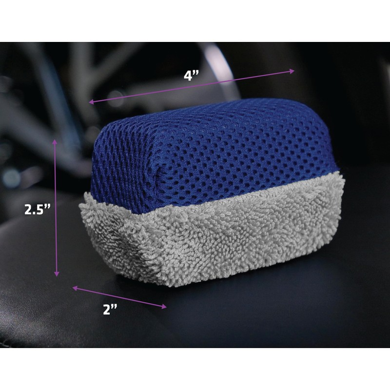 VIKING Tire Shine Applicator Sponges, Multi-Purpose Mesh and Microfiber Applicator