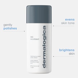 Dermalogica Daily Microfoliant - Gentle Face Exfoliator Scrub Powder with Salicylic Acid, Rice Enzymes and Papain - Achieve Brighter, Smoother Skin Every Day - 74g & Travel Size Bundle