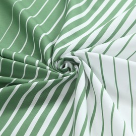 BESTRIPES - Cortina de ducha extra larga, color verde salvia y blanco, rayas verticales degradadas, impermeables, cortinas de ducha de poliéster para baño, 72 x 84 pulgadas