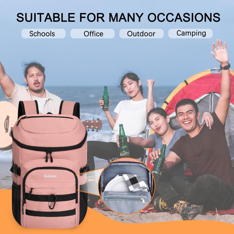 Upgraded Cooler Backpack 24 Cans – Lightweight Insulated Backpack Cooler,