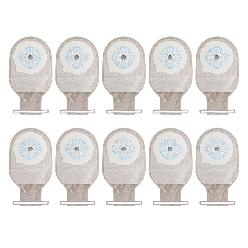 10pcs Colostomy Bag Disposable Adhesive One Piece Drainable Ostomy Pouch