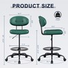 Misolant Drafting Chair, Armless Tall Office Chair with Footrest Ring