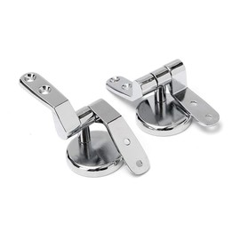 Schläfer | 4538023 - Universal Toilettensitz Scharniere, Paar verstellbare Messing-Ersatzscharniere für Toilettensitz-Tablet, Toilettendeckelscharniere Chrom