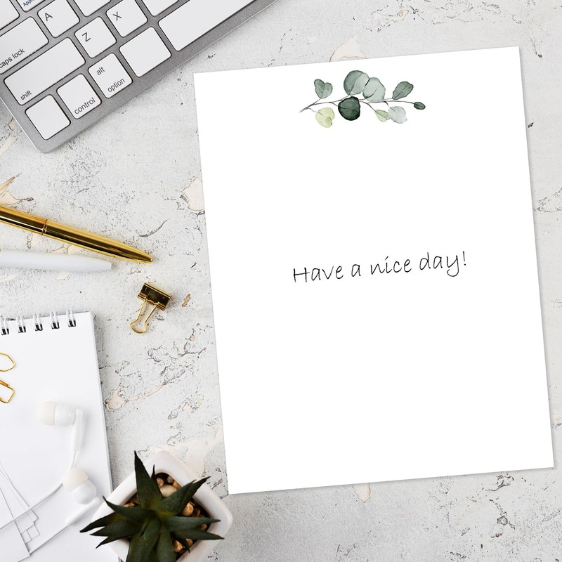 60 Sheets Stationery Letterhead Paper Greenery Letter Paper Eucalyptus Leaves