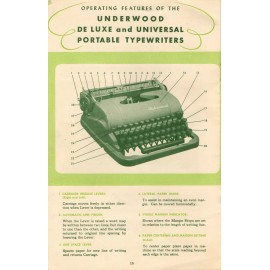 Underwood De Luxe Quiet Tab Typewriter Instruction Manual Antique Vtg User (b)