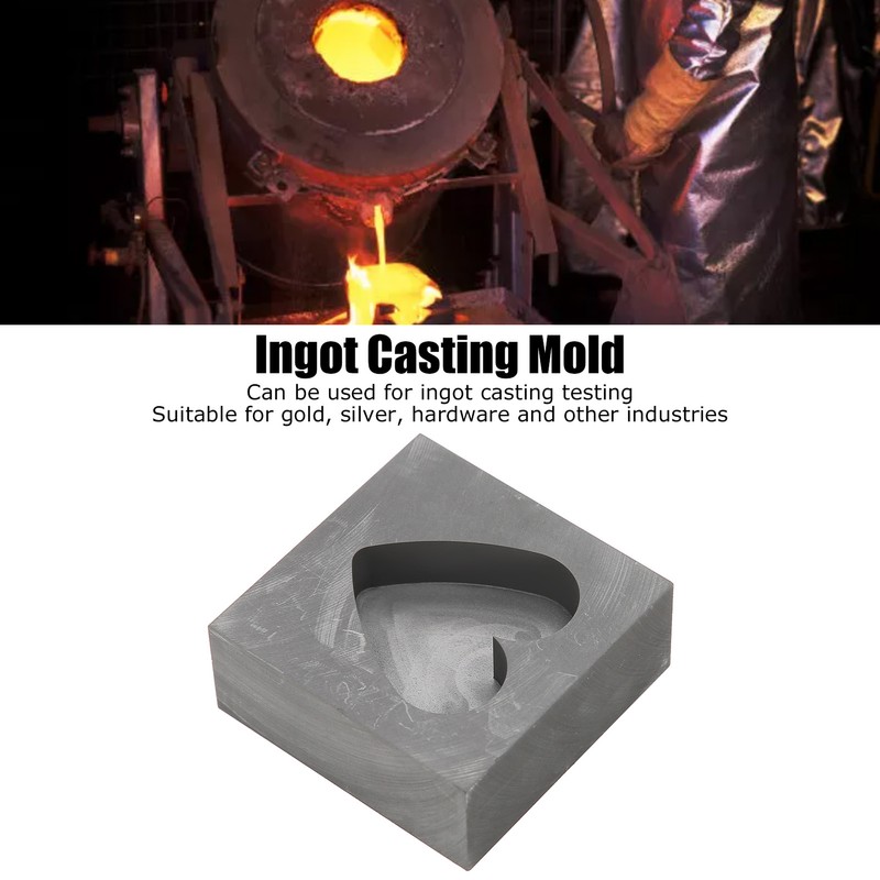 Graphite Casting Mold Professional Heart Shaped Ingot Casting Refining Mould