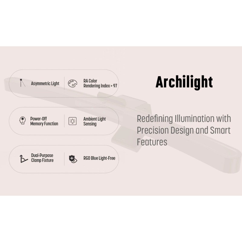 Archilight ScreenGlow Pro 45cm Monitor Lamp for Curved Screen with