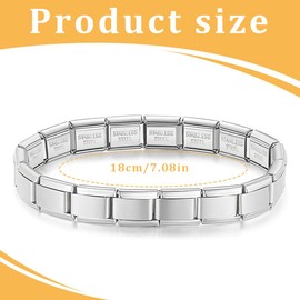 IKOPFLN Italian Charm Bracelet, 9 mm DIY Removable Module for Italian Bracelets, with Removal Tool Stainless Steel Italian Charm Bracelet Charms, Italian Style Charms for Women, multicoloured