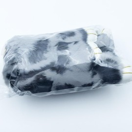 Sqzrpomddy Keychain Cute Leopard Print Rabbit Fluffy Key Ring Bag Hanging Decoration Rabbit Keychain Backpack, gray (dark gray)