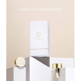 ÉMERCI Premium Car Vent Clip Air Freshener Aromatherapy Luxury Diffuser for Cars - Scented Aroma Alloy Air Freshener with Magnetic & Terracotta White Fresh Mint