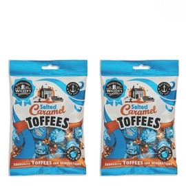 Walkers' Nonsuch Salted Caramel Toffees | with Butter & Whole Milk | Imported from the UK | Traditional British Candy | Individually Twist Wrapped Toffee | 5.29 Oz (Pack of 2)
