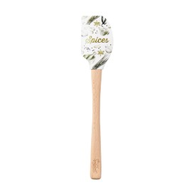 Tovolo Spatulart ‘Herbs & Spices’ Silicone Spatula with Wood Handle – BPA Free, Heat-Resistant, Ideal for Baking, Mixing & Meal Prepp, Baking, Mixing & Turning
