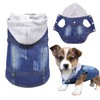 SILD Pet Clothes Dog Jeans Jacket Cool Blue Denim Coat