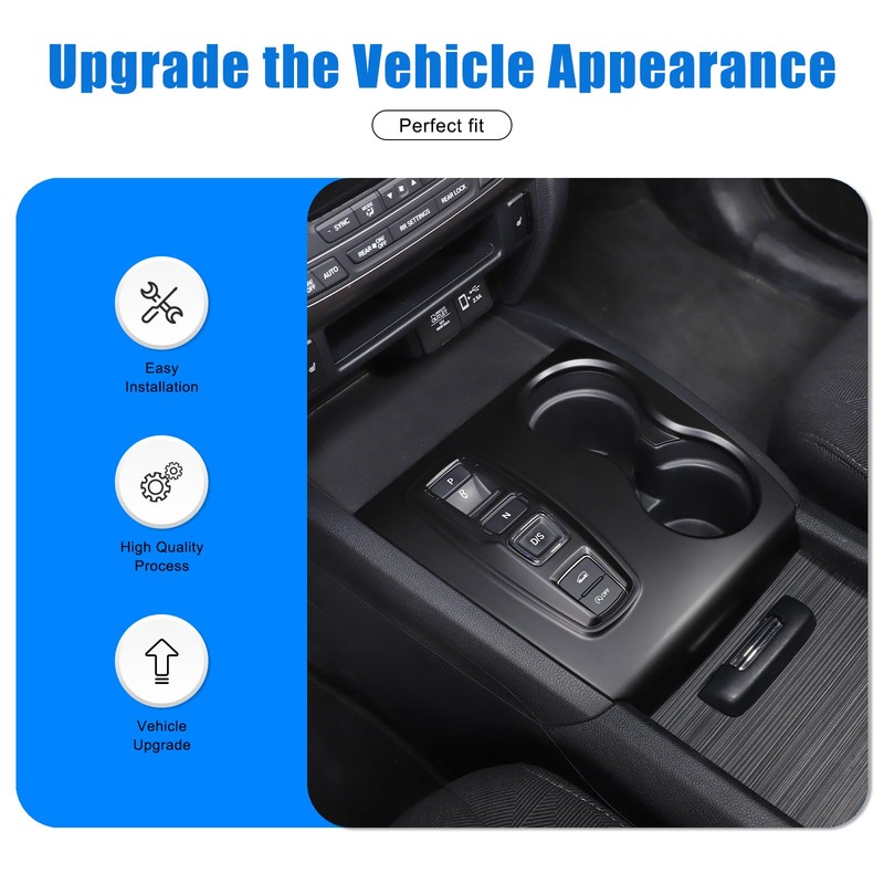 HIRUFAIT Gear Shift Panel Cover Trim for Honda Pilot 2016-2022/
