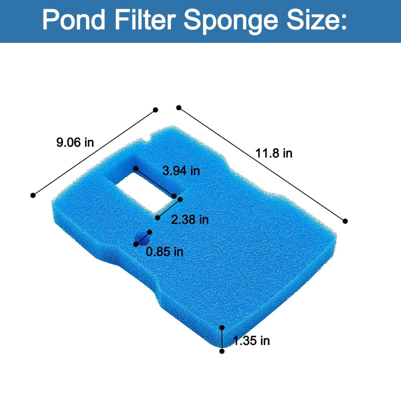 BZTT Pond Pump Filter Sponge 660 GPH Fish Pond Filter