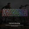 Newmen GM611 Mechanical Keyboard,LED Rainbow Backlit Gaming Wired Keyboard Compact