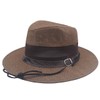 White Fang CZ887 Men's Flat Straw Hat, Breathable, Sunscreen, Lightweight,