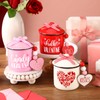 Nitial 3 Pcs Valentine Day Tiered Tray Decoration Ceramic Canister