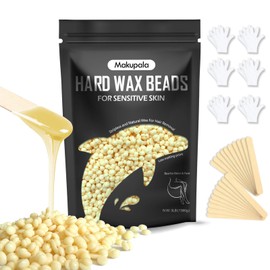 Makupala Unscented Hard Wax Beads Bulk for Hair Removal, Spa Wax Beans Body, Brazilian, Bikini Waxing, Face, Underarms, Arms, Chest, Back, Legs, Waxing Bead Refill for Women (Yellow, 48 Ounce (Pack of 1))