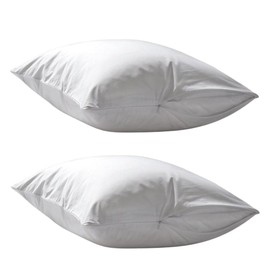 Dependable Industries Deluxe Zippered Vinyl Pillow Covers 2-Pack - 20"x29" Waterproof Protectors, Ideal for Home, Hotel, Hospital - Long-Lasting Pillow Protection