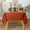 Biscaynebay Fall Tablecloth Textured Fabric Square Tablecloths 70x70 Inch, Rust