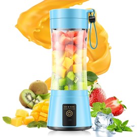 Portable Blender for Smoothies & Shakes - Personal Blender with 12Oz Traveling Cup, BAP Free, 6 Stainless Steel Blades, Freshly Squeezed for Office/Picnic/Sports