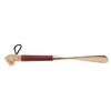 Lion Head Alloy Shoehorn Ergonomic Curves Metal Long Shoehorn with