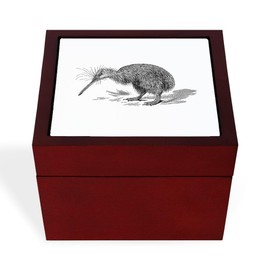 CafePress Vintage Kiwi Bird New Zealand Birds B Memory Keepsake Jewelry Box, 5"x5"x3.75"