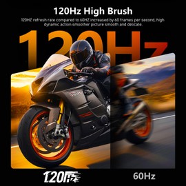 Gawfolk 24.5 Inch Gaming Curved Monitor Built-in Speakers, 3000R 120Hz White PC Screen Full HD 1080P, HDMI 2.0, VGA, Wall Mount Compatible 75 * 75mm