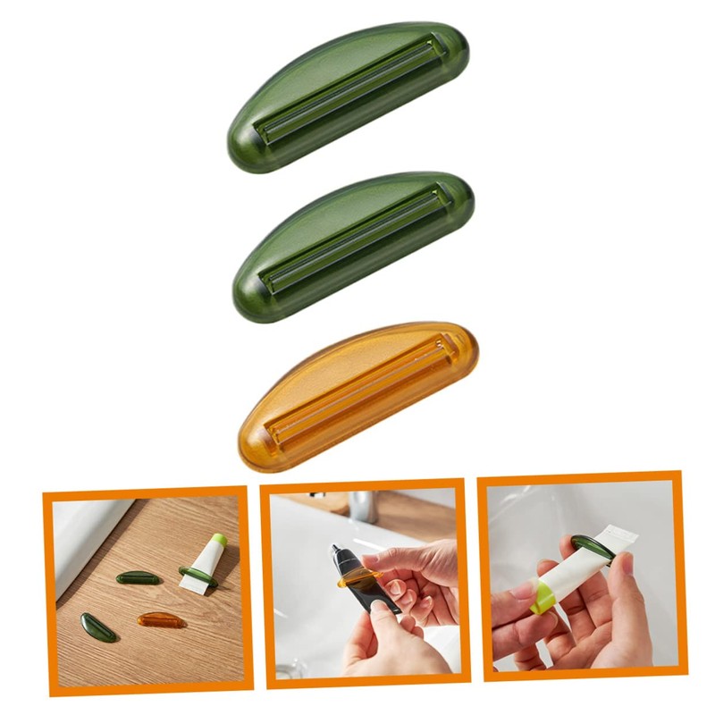 KOMBIUDA 3pcs Toothpaste Squeezer Face Wash Dispenser Hand Tool Home