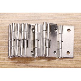 Shapenty 1.5Inch Stainless Steel Folding Butt Hinges 6 Mounting Holes Hardware Home Furniture Repair Cabinet Hinges for Wooden Cupboard Doors Windows Drawer Jewelry Box, 12PCS