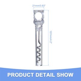 GLOKUUCA Pocket Wine Corkscrew - 3 Pack Detachable Portable Corkscrew Mini Camping Corkscrew Fits for Restaurant Travel - Stainless Steel Wine Bottle Opener - (4.2-inch White)