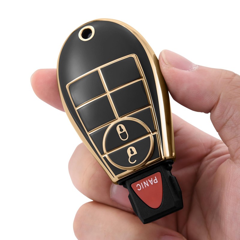 ELOHEI Premium Soft Key Fob Cover Case for 2013-2021 Dodge