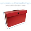 Cathedral Products 21 Pocket Cardboard Expanding File Case - Red