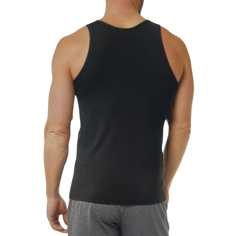 32 Degrees Comfort Mesh Tank Top, 3 Pack, Large Black