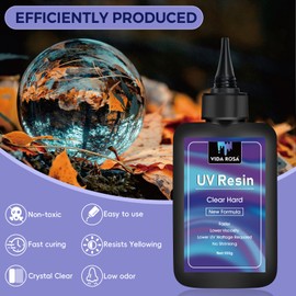 VidaRosa 100g UV Resin - Crystal Clear & Quick Curing, Non-Yellowing, Low Odor for Jewelry Making, DIY Crafts - Clear Epoxy for Artisans & Hobbyists