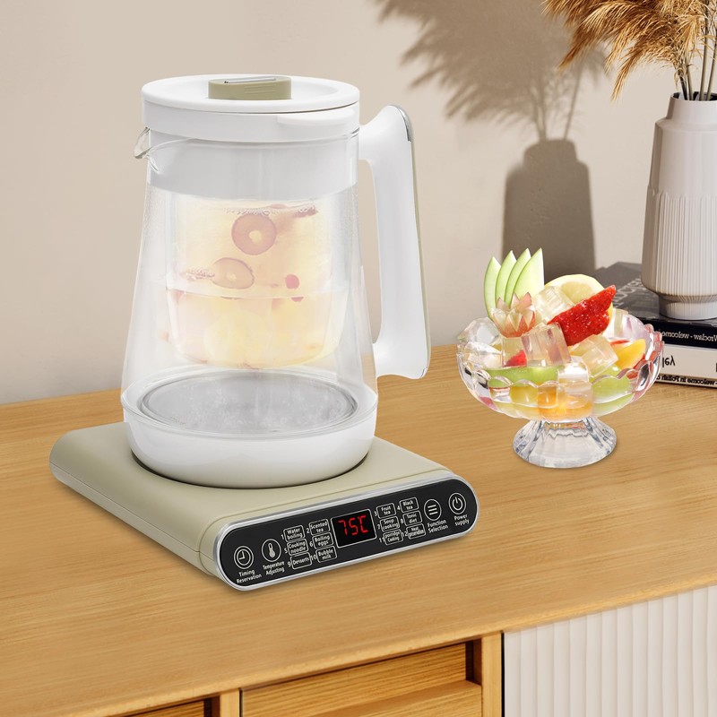 DDBESSIC Glass Kettle Electric, 800w 1.8L/60oz Kettle Electric Kettle with