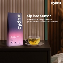 Cydno Sleep Tea - Calming Passionflower Tea for Peaceful Sleep, Relaxation, Stress Relief - Pure Passion Flower Tea Bags - Sourced from leading European farms - 15x tea pyramids