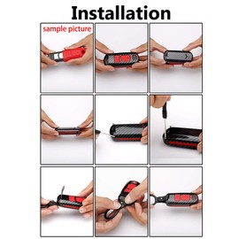 XUKEY Carbon Fiber Remote Key Shell Key Fob Case for Nissan Qashqai Pulsar March 370Z Juke Note Tiida NV200 Leaf Cube Key Ring Key Chains