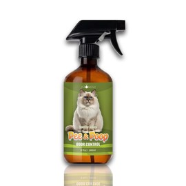 Pee & Poop Cat Deterrent Spray - Sands Heaven Advanced Cat Litter Deodorizer 8oz - Concentrated Pet Urine & Feces Neutralizer, Fresh Scent for Litter Boxes, Carpets & Home