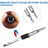 4 Pcs Drill Bit Holder, Magnetic Bit Holders 45# Steel