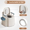 AKIMRABY Bedside Commode, Upgraded Safety Commode Toilet for Elderly and