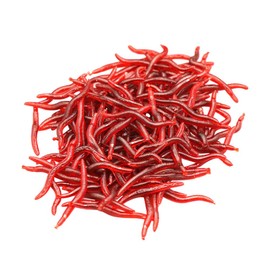 Abaodam 150 Piezas Cebo Artificial de cumpleaños carnada Artificial súper Gusanos lombriz de Goma señuelos de Pesca muñeca de Juguete pescando Gusanos Rojos Gusanos de Pesca Carpa