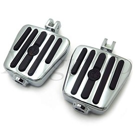 （216-114B+PA007） Replacement of Great Wall Skull Footpegs for 1999-2015 for Suzuki Hayabusa GSX 1300R (Front)