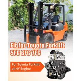 Forklift Tune Up kit Distributor Cap Ignition Rotor Spark Plugs Ignition Wire Set Fits for Toyota Forklift 5FG 6FG 7FG Series with 4Y Engine