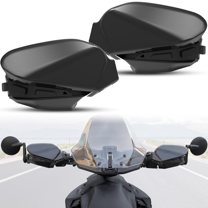 LDETXY Wind Deflectors for Can Am Ryker, Black Plastic Handguards